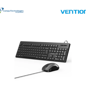 Vention USB Wired Full-Sized Silent Keyboard and Mouse Combo Black Slim Type